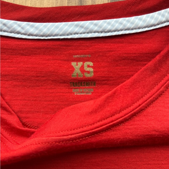 Tracksmith Crimson Crewneck with Branded Hem Patch - Picture 4 of 7